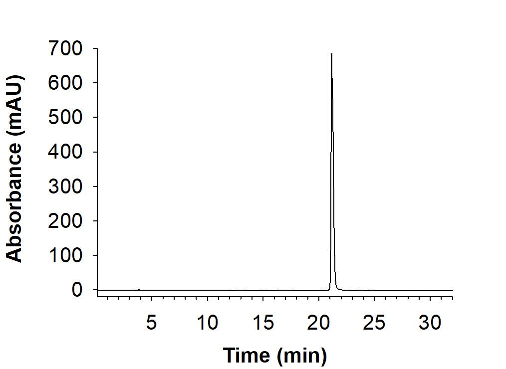 Recombinant S. marcescens NucA nuclease Protein, CF (Catalog # 10038-NAB) purity was determined by HPLC.