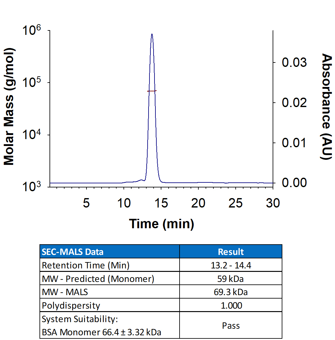 SEC-MALS PDGFR alpha [Unconjugated]