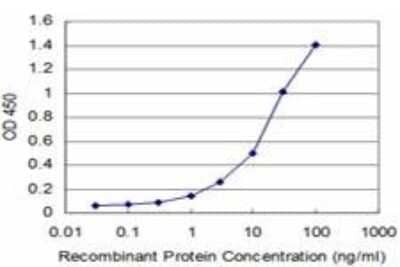 ELISA: AKT2 Antibody (1F3) [H00000208-M05] - Detection limit for recombinant GST tagged AKT2 is approximately 1ng/ml as a capture antibody.