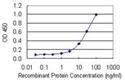 Sandwich ELISA: ASZ1 Antibody (3C9) [H00136991-M01] - Detection limit for recombinant GST tagged ASZ1 is 0.3 ng/ml as a capture antibody.