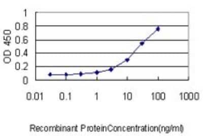 ELISA: CCT5 Antibody (4E5-4B1) [H00022948-M01] - Detection limit for recombinant GST tagged CCT5 is approximately 0.3ng/ml as a capture antibody.