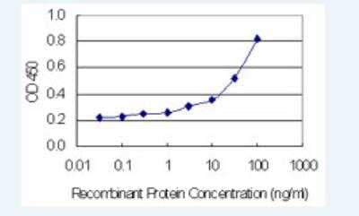 ELISA: CD39L3/ENTPD3 Antibody (2A4) [H00000956-M02-100ug] - Detection limit for recombinant GST tagged ENTPD3 is 1 ng/ml as a capture antibody.
