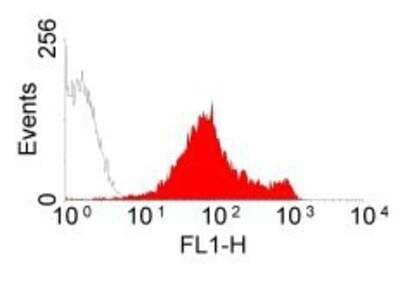 Flow Cytometry: CD44 Antibody (5035-41.1D) [FITC] [NB100-63801] - Staining of mouse spleen cells with MOUSE ANTI MOUSE CD44:FITC
