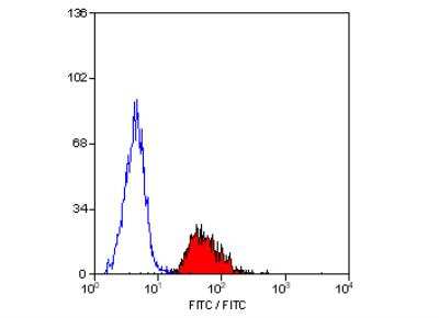 Flow Cytometry: CD47 Antibody (OX-101) [NB100-66632] - Staining of Rat Spleen cells with Mouse anti Rat CD47:FITC