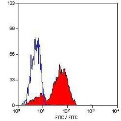 Flow Cytometry: CD81 Antibody (1D6) - Azide and BSA Free [NBP2-80660] - Staining of human peripheral blood lymphocytes. Image from the standard format of this antibody.