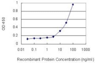 ELISA: CTGF/CCN2 Antibody (2C11) [H00001490-M01] - Detection limit for recombinant GST tagged CTGF is 1 ng/ml as a capture antibody.