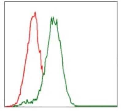 Flow Cytometry: Cytochrome P450 3A4 Antibody (3H8) [NBP2-37502] - Analysis of HepG2 cells using CYP3A4 mouse mAb (green) and negative control (red).