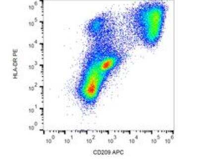 Flow Cytometry: DC-SIGN/CD209 Antibody (UW60.1) [NBP2-21791] - Surface staining of human monocytes-derived dendritic cells with anti-human CD209 (UW60.1) APC.