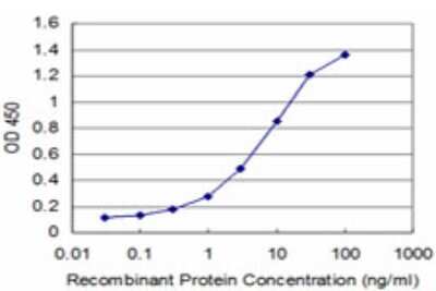 Sandwich ELISA: DSU Antibody (1A7) [H00055686-M02] - Detection limit for recombinant GST tagged DSU is approximately 0.1ng/ml as a capture antibody.