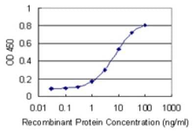 Sandwich ELISA: DYDC1 Antibody (2B8) [H00143241-M02] - Detection limit for recombinant GST tagged DYDC1 is 0.3 ng/ml as a capture antibody.