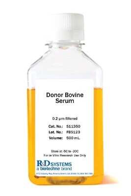 Serum: Donor Bovine Serum [S11310-NOV] - Donor Bovine Serum (DBS) is frequently used in applications where serum sero-negative to IBR and BVD is required.