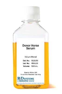 Serum: Donor Horse Serum [S12195-NOV] - Donor Horse Serum (DHS) is frequently used in combination with bovine sera or independently to supplement media for mammalian cell culture.