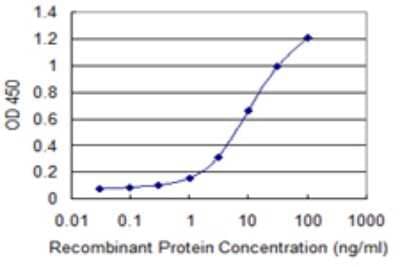 Sandwich ELISA: EDEM1 Antibody (2D3) [H00009695-M02] - Detection limit for recombinant GST tagged EDEM1 is 0.1 ng/ml as a capture antibody.