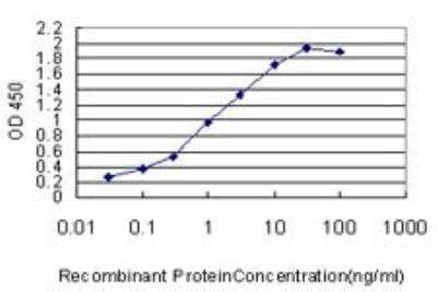 ELISA: ETV5/ERM Antibody (7C10) [H00002119-M02] - Detection limit for recombinant GST tagged ETV5 is approximately 0.03ng/ml as a capture antibody.