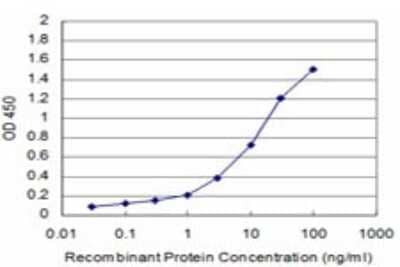 Sandwich ELISA: GCSH Antibody (3D8-A12) [H00002653-M01] - Detection limit for recombinant GST tagged GCSH is approximately 0.1ng/ml as a capture antibody.