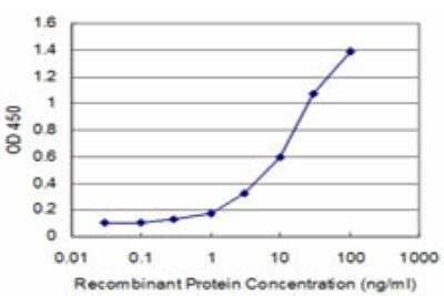 ELISA: GEMIN6 Antibody (3D2) [H00079833-M08] - Detection limit for recombinant GST tagged GEMIN6 is approximately 0.3ng/ml as a capture antibody.