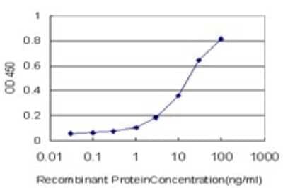 Sandwich ELISA: GRID2 Antibody (1A1) [H00002895-M01] - Detection limit for recombinant GST tagged GRID2 is approximately 1ng/ml as a capture antibody.
