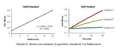 Glutamate Dehydrogenase Assay Kit (Colorimetric) [KA0879] - The standard curve is for the purpose of illustration only and should not be used to calculate unknowns. A standard curve should be generated each time the assay is performed.