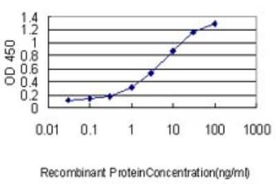 Sandwich ELISA: HIC5/TGFB1I1 Antibody (4B2-D8) [H00007041-M01] - Detection limit for recombinant GST tagged TGFB1I1 is approximately 0.03ng/ml as a capture antibody.