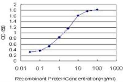 ELISA: HVEM/TNFRSF14 Antibody (2G6-2C7) [H00008764-M01] - Detection limit for recombinant GST tagged TNFRSF14 is approximately 0.03ng/ml as a capture antibody.