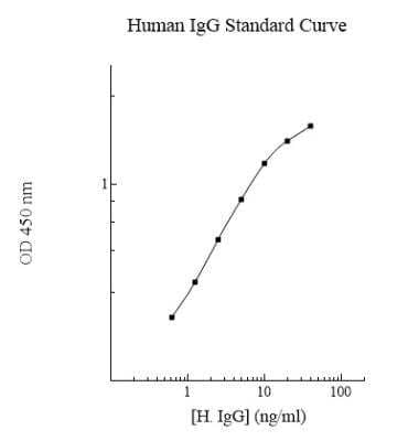 ELISA: Human IgG ELISA Kit (Colorimetric) [NBP2-60474] - Standard curve.