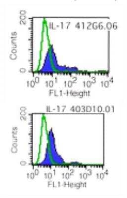 Flow Cytometry: IL-17/IL-17A Antibody (408H6.01/mAb25) [DDX0336P-100]