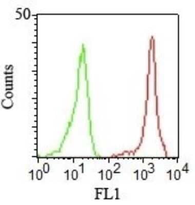 Flow Cytometry: Integrin alpha L/CD11a Antibody (CRIS-3) [NBP2-32923] - Flow Cytometric staining of human PBMCs. Integrin alpha L/CD11a Antibody (CRIS-3).