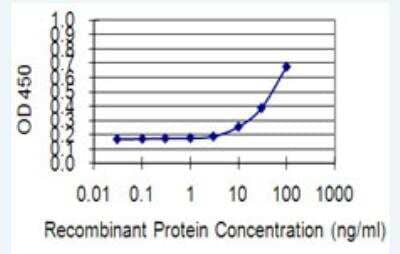ELISA: KIF13B Antibody (6E11) [H00023303-M01-100ug] - Detection limit for recombinant GST tagged KIF13B is 3 ng/ml as a capture antibody.