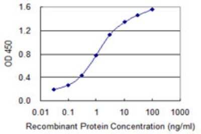 Sandwich ELISA: LMTK3 Antibody (6C5) [H00114783-M03] - Detection limit for recombinant GST tagged LMTK3 is 0.03 ng/ml as a capture antibody.