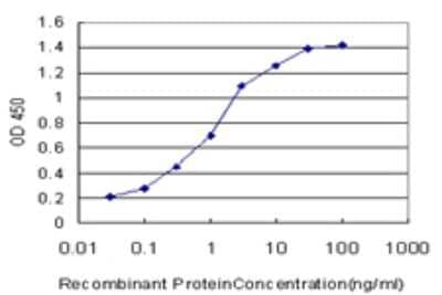 Sandwich ELISA: MAGI2 Antibody (6C8) [H00009863-M01] - Detection limit for recombinant GST tagged MAGI2 is approximately 0.03ng/ml as a capture antibody.