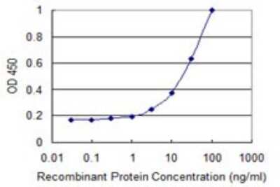 Sandwich ELISA: MIG2/Kindlin-2 Antibody (2G11) [H00010979-M09] - Detection limit for recombinant GST tagged FERMT2 is 1 ng/ml as a capture antibody.