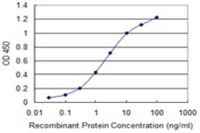 Sandwich ELISA: MLLT6 Antibody (1D9) [H00004302-M03] - Detection limit for recombinant GST tagged MLLT6 is 0.03 ng/ml as a capture antibody.