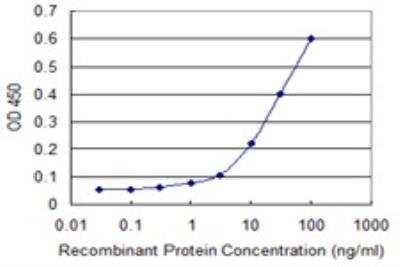 ELISA: Mer Antibody (2D2) [H00010461-M01] - Detection limit for recombinant GST tagged MERTK is 1 ng/ml as a capture antibody.