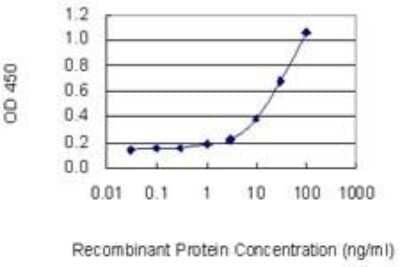 ELISA: Myeloperoxidase/MPO Antibody (3E11) [H00004353-M01] - Myeloperoxidase/MPO Antibody (3E11) [H00004353-M01] - Detection limit for recombinant GST tagged MPO is 0.3 ng/ml as a capture antibody.