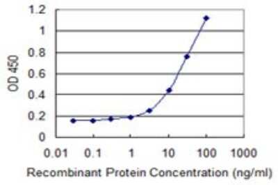 Sandwich ELISA: Nova1 Antibody (3F7) [H00004857-M12] - Detection limit for recombinant GST tagged NOVA1 is 1 ng/ml as a capture antibody.