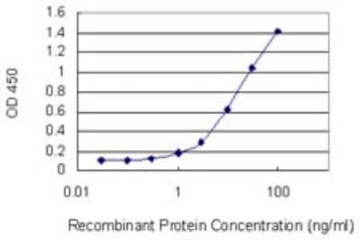 Sandwich ELISA: PASD1 Antibody (2B10) [H00139135-M04] - Detection limit for recombinant GST tagged PASD1 is 0.3 ng/ml as a capture antibody.