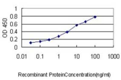 Sandwich ELISA: PCNA Antibody (1G7) [H00005111-M02] - Detection limit for recombinant GST tagged PCNA is approximately 0.1ng/ml as a capture antibody.