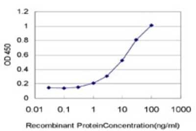 Sandwich ELISA: PLA2G1B Antibody (1B3) [H00005319-M01] - Detection limit for recombinant GST tagged PLA2G1B is approximately 0.3ng/ml as a capture antibody.