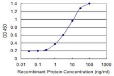 Sandwich ELISA: Pentraxin 2/SAP Antibody (4E8) [H00000325-M07] - Detection limit for recombinant GST tagged APCS is 0.1 ng/ml as a capture antibody.
