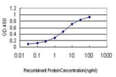 ELISA: Progesterone R/NR3C3 Antibody (5D10) [H00005241-M07] - Detection limit for recombinant GST tagged PGR is approximately 0.03ng/ml as a capture antibody.