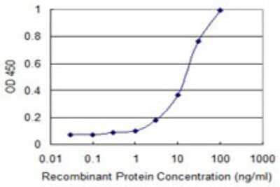 Sandwich ELISA: Protocadherin gamma C3 Antibody (1C4) [H00005098-M07] - Detection limit for recombinant GST tagged PCDHGC3 is 1 ng/ml as a capture antibody.