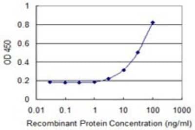 Sandwich ELISA: RAB7L1 Antibody (1B10) [H00008934-M02] - Detection limit for recombinant GST tagged RAB7L1 is 1 ng/ml as a capture antibody.