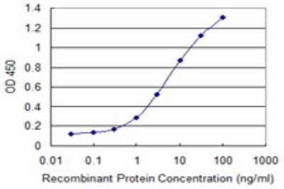 ELISA: RGS14 Antibody (2F8) [H00010636-M03] - Detection limit for recombinant GST tagged RGS14 is 0.1 ng/ml as a capture antibody.