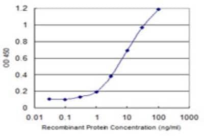 Sandwich ELISA: RHBDL2 Antibody (2H1) [H00054933-M02] - Detection limit for recombinant GST tagged RHBDL2 is 0.1 ng/ml as a capture antibody.