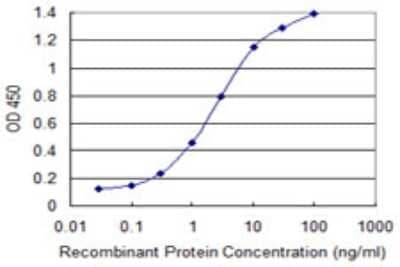 Sandwich ELISA: RNF139 Antibody (2D5) [H00011236-M02] - Detection limit for recombinant GST tagged RNF139 is 0.03 ng/ml as a capture antibody.