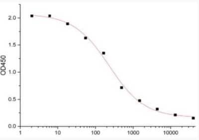 Neutralization: SARS-CoV-2 Spike Antibody (8A5) [NBP3-07034] - SARS-CoV-2 Spike Neutralizing Antibody can block Human ACE-2-Avi-His  and SARS-CoV-2 Spike-trimer Protein interaction, the IC50 for this effect is 231 ng/ml