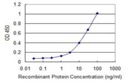 Sandwich ELISA: SFMBT1 Antibody (2A1) [H00051460-M02] - Detection limit for recombinant GST tagged SFMBT1 is 0.3 ng/ml as a capture antibody.