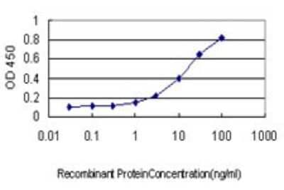 Sandwich ELISA: SH2D3C Antibody (1B6) [H00010044-M04] - Detection limit for recombinant GST tagged SH2D3C is approximately 1ng/ml as a capture antibody.