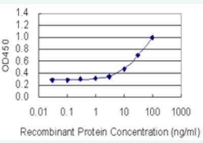 ELISA: SOX5 Antibody (4H8) [H00006660-M01-100ug] - Detection limit for recombinant GST tagged SOX5 is 1 ng/ml as a capture antibody.