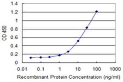 Sandwich ELISA: Semaphorin 6A Antibody (1C8) [H00057556-M05] - Detection limit for recombinant GST tagged SEMA6A is 0.3 ng/ml as a capture antibody.